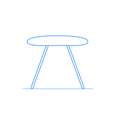 Furniture Ottomans Footstools Dennie Footstool Outline Drawing Svg Vector, Free Vectors File